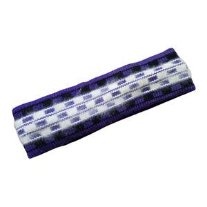 VINTAGE Maureen Of The Mews Ski Headband Purple Knit Angora Wool One Size USA